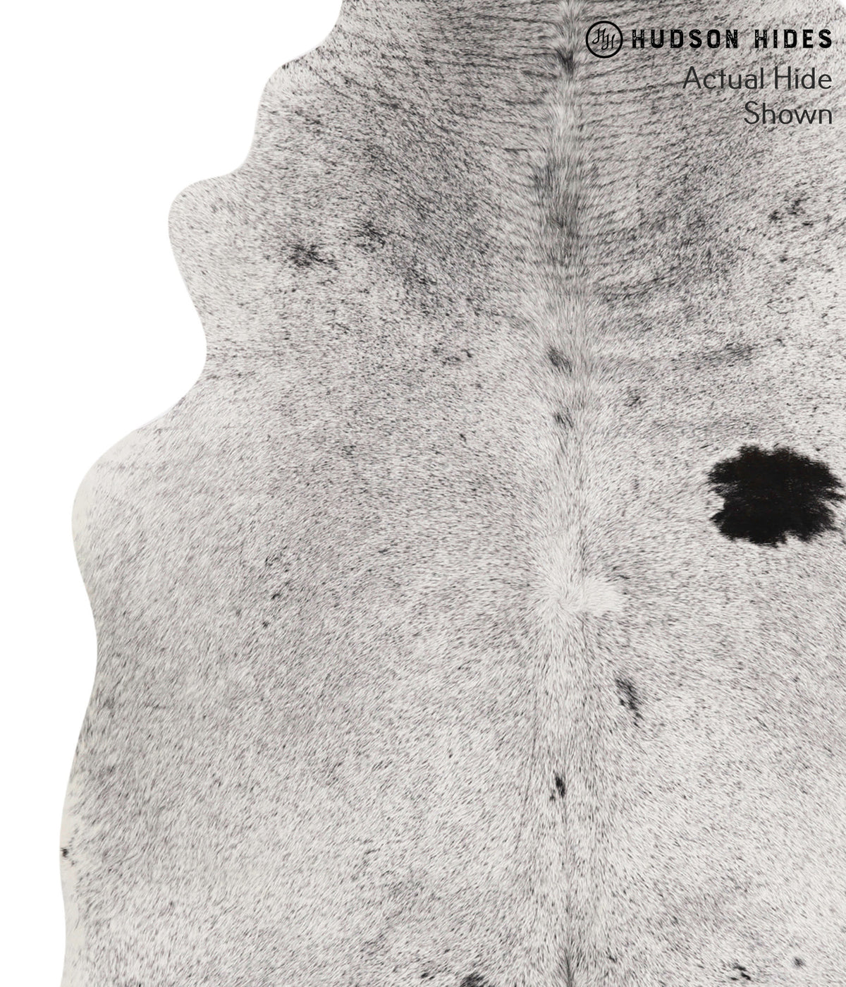 Salt and Pepper Black X-Large Brazilian Cowhide Rug 7'0"H x 5'10"W #67973 by Hudson Hides