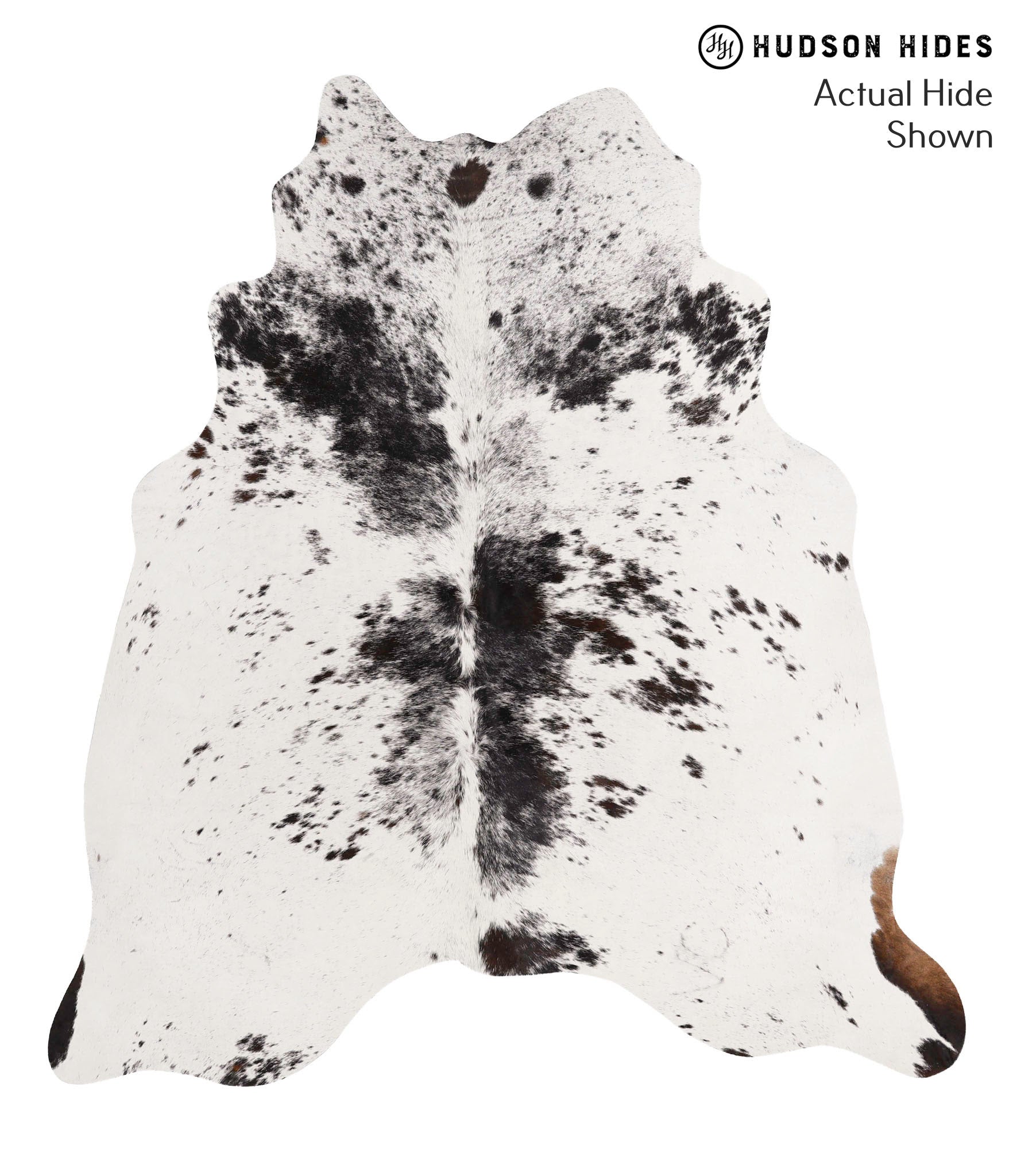 Salt and Pepper Black Cowhide Rug #67979