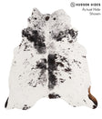 Salt and Pepper Black X-Large Brazilian Cowhide Rug 6'8"H x 6'0"W #67979 by Hudson Hides