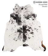 Salt and Pepper Black X-Large Brazilian Cowhide Rug 6'8"H x 6'0"W #67979 by Hudson Hides