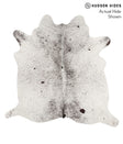 Salt and Pepper Black X-Large Brazilian Cowhide Rug 6'5"H x 6'6"W #68004 by Hudson Hides