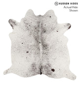 Salt and Pepper Black X-Large Brazilian Cowhide Rug 6'5"H x 6'6"W #68004 by Hudson Hides