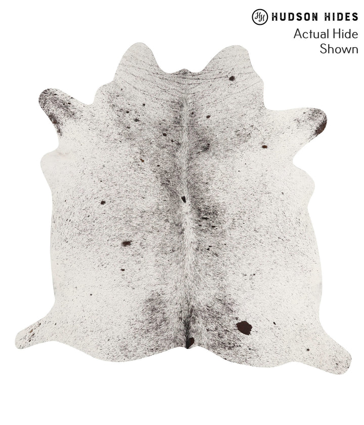 Salt and Pepper Black X-Large Brazilian Cowhide Rug 6'5"H x 6'6"W #68004 by Hudson Hides