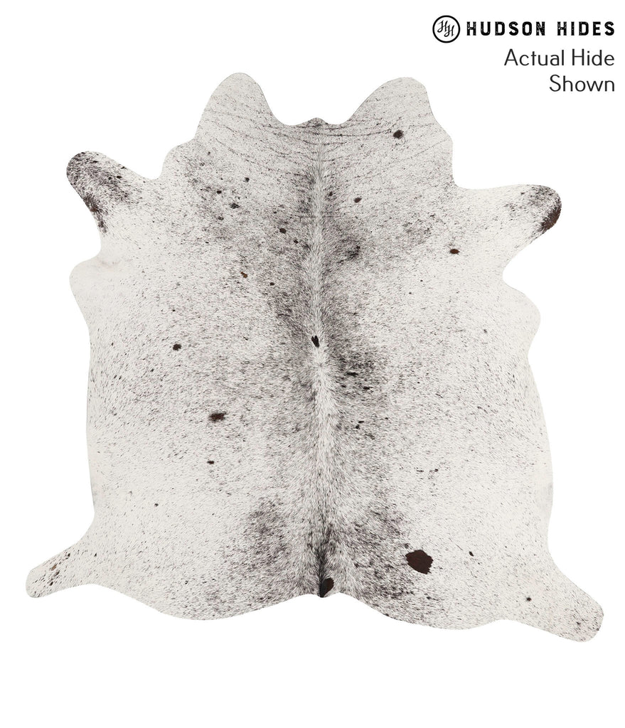 Salt and Pepper Black X-Large Brazilian Cowhide Rug 6'5"H x 6'6"W #68004 by Hudson Hides