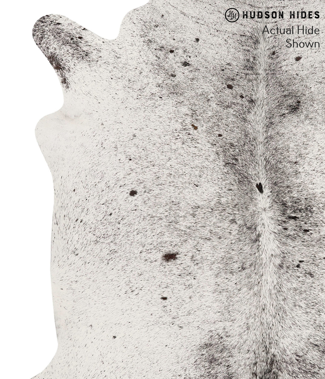 Salt and Pepper Black X-Large Brazilian Cowhide Rug 6'5"H x 6'6"W #680
