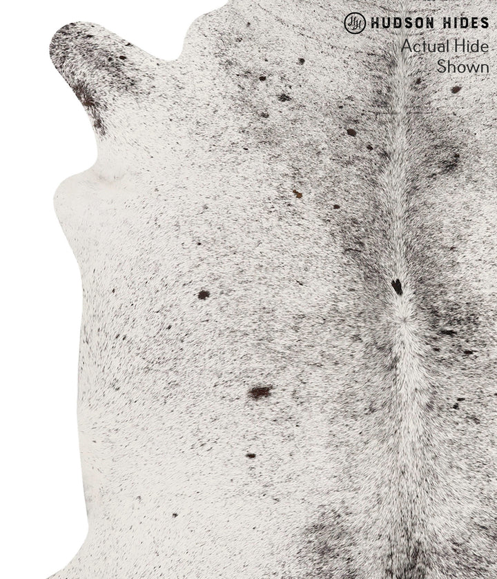 Salt and Pepper Black X-Large Brazilian Cowhide Rug 6'5"H x 6'6"W #68004 by Hudson Hides