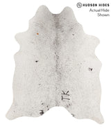 Salt and Pepper Black Large Brazilian Cowhide Rug 6'3"H x 5'2"W #68068 by Hudson Hides