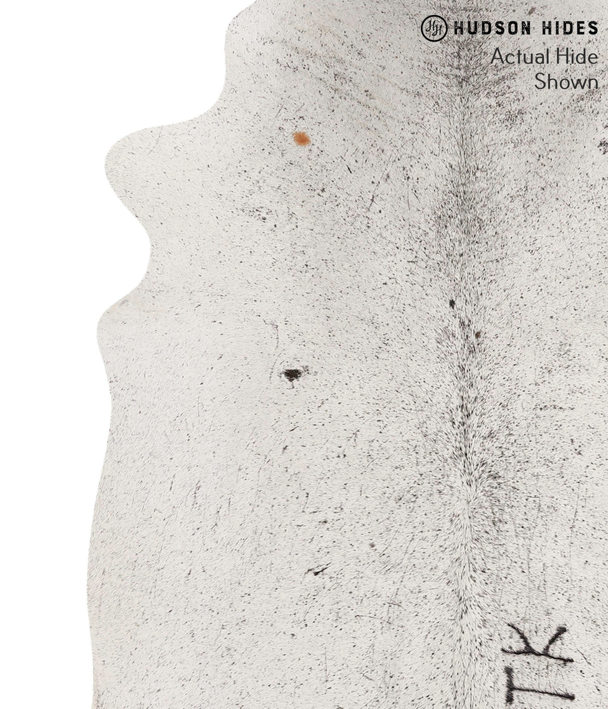 Salt and Pepper Black Large Brazilian Cowhide Rug 6'3"H x 5'2"W #68068 by Hudson Hides
