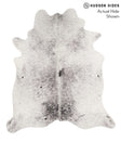 Salt and Pepper Black X-Large Brazilian Cowhide Rug 6'9"H x 6'0"W #68094 by Hudson Hides