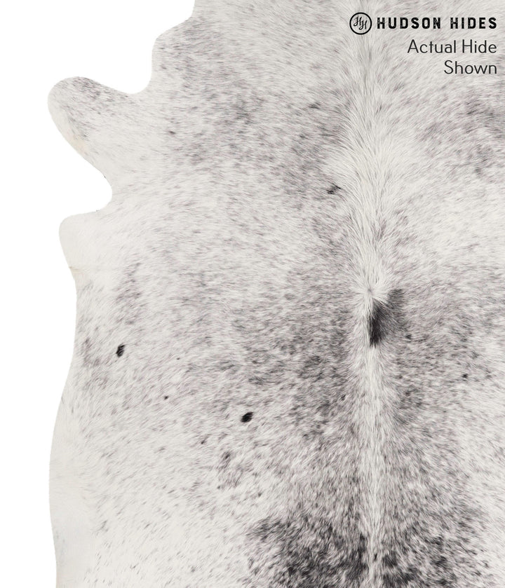 Salt and Pepper Black X-Large Brazilian Cowhide Rug 6'9"H x 6'0"W #68094 by Hudson Hides