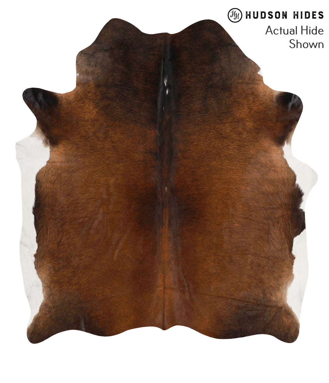 Chocolate X-Large Brazilian Cowhide Rug 7'0"H x 6'1"W #68105 by Hudson