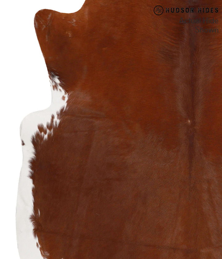 Brown and White Regular X-Large Brazilian Cowhide Rug 7'4"H x 6'2"W #68117 by Hudson Hides