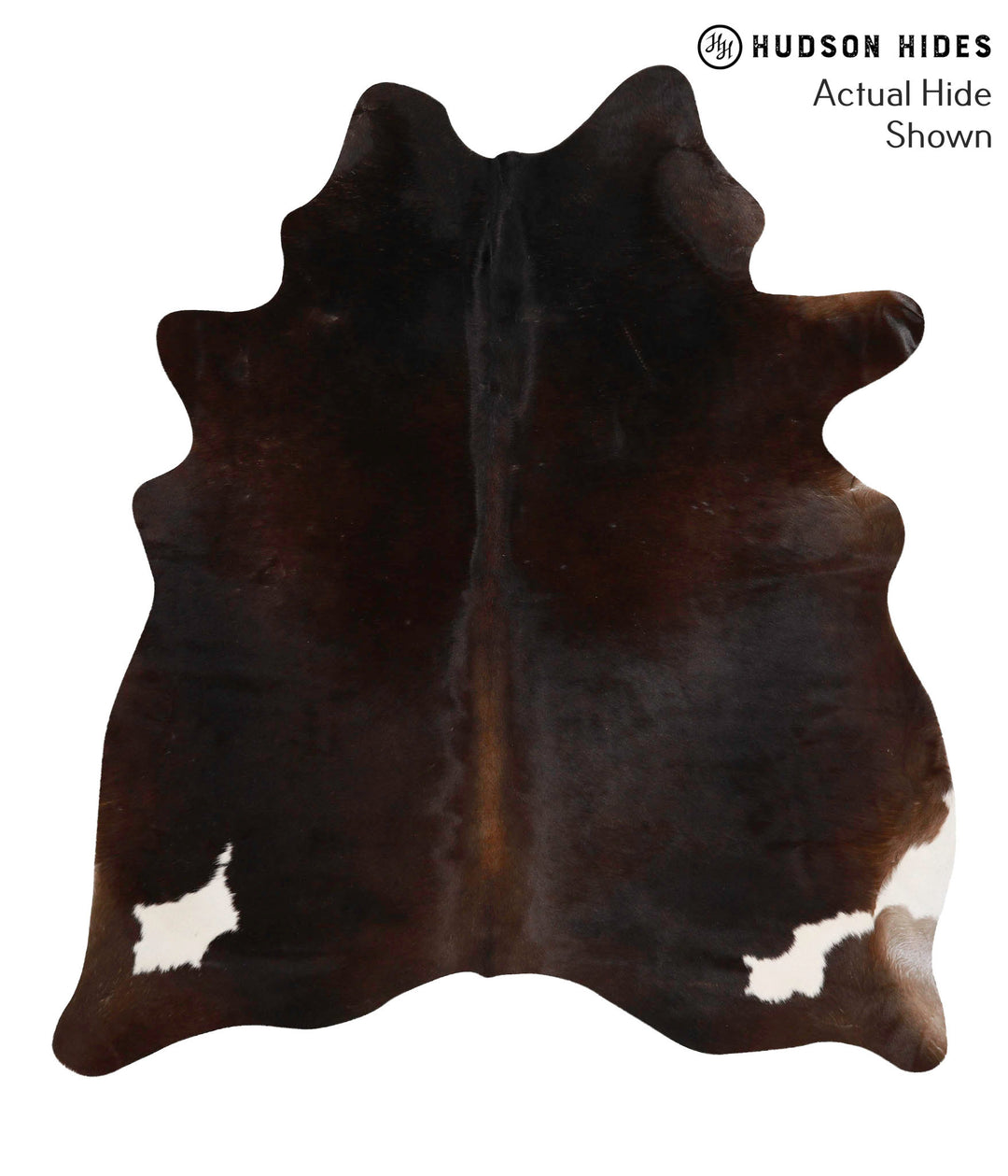 Chocolate X-Large Brazilian Cowhide Rug 6'9"H x 6'1"W #68134 by Hudson