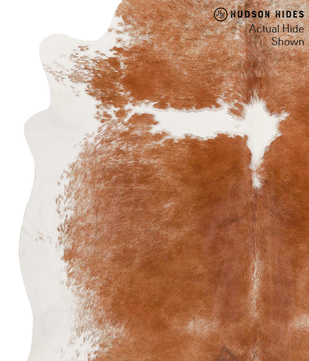 Brown and White X-Large Brazilian Cowhide Rug 6'8"H x 6'9"W #68190 by 