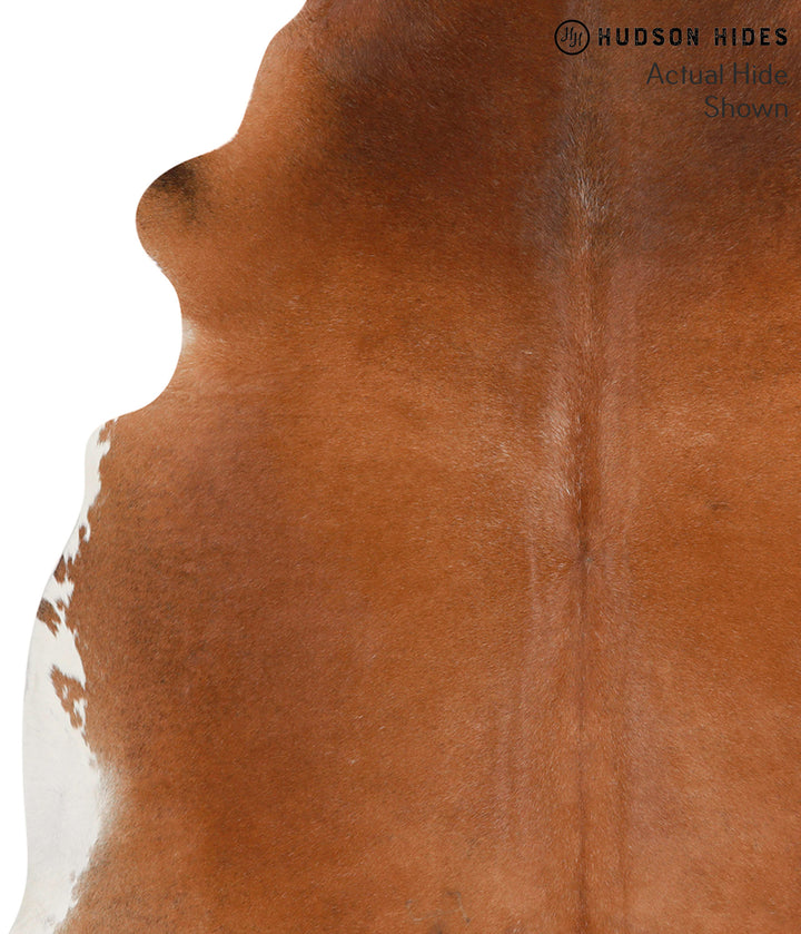 Brown and White Regular XX-Large Brazilian Cowhide Rug 7'1"H x 7'3"W #68232 by Hudson Hides