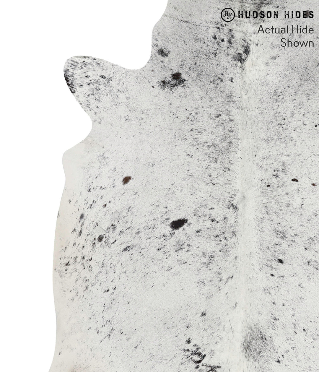 Salt and Pepper Black X-Large Brazilian Cowhide Rug 7'2"H x 6'10"W #68