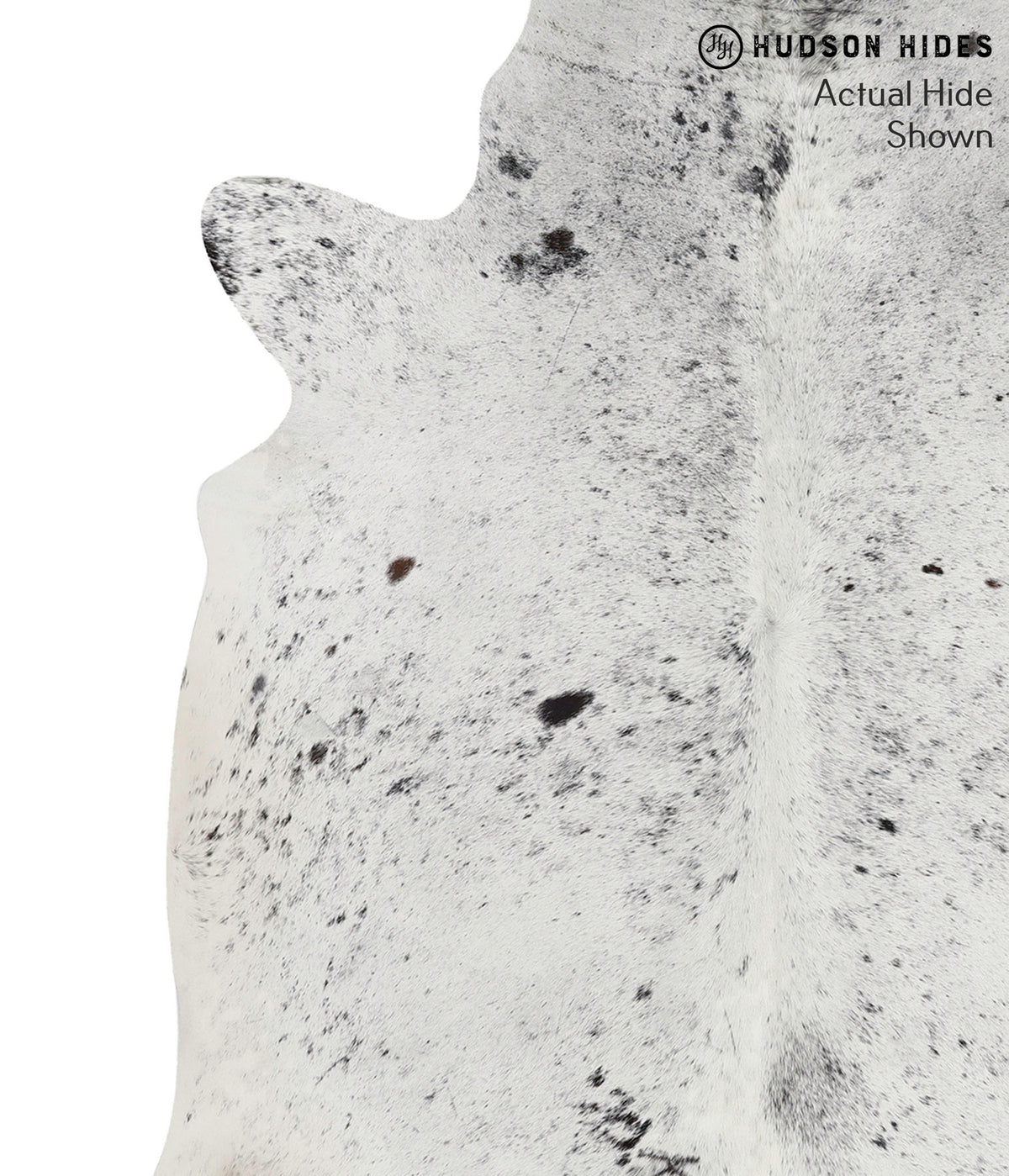 Salt and Pepper Black X-Large Brazilian Cowhide Rug 7'2"H x 6'10"W #68283 by Hudson Hides