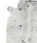 Salt and Pepper Black X-Large Brazilian Cowhide Rug 7'2"H x 6'10"W #68283 by Hudson Hides