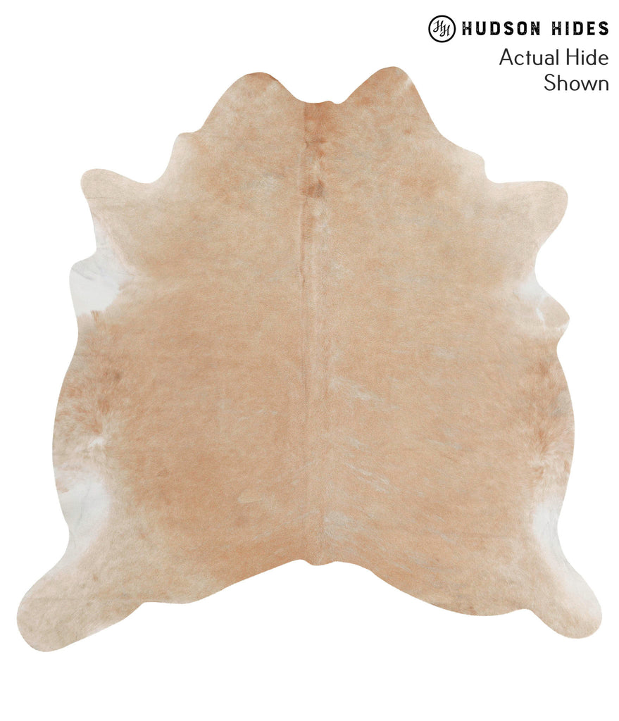 Beige X-Large Brazilian Cowhide Rug 6'10"H x 6'11"W #68293 by Hudson Hides