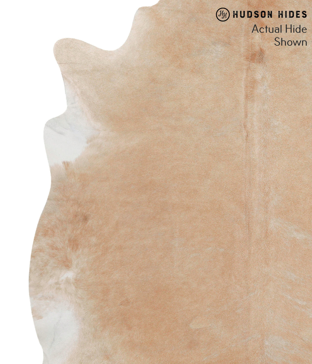 Beige X-Large Brazilian Cowhide Rug 6'10"H x 6'11"W #68293 by Hudson H