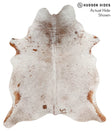 Salt and Pepper Brown X-Large Brazilian Cowhide Rug 7'2"H x 6'0"W #68300 by Hudson Hides