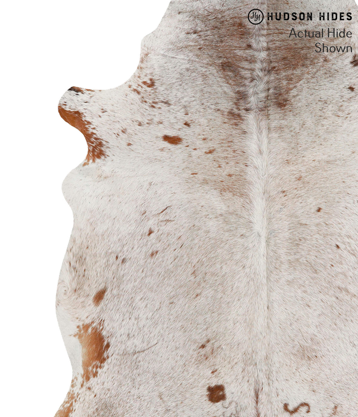 Salt and Pepper Brown X-Large Brazilian Cowhide Rug 7'2"H x 6'0"W #68300 by Hudson Hides