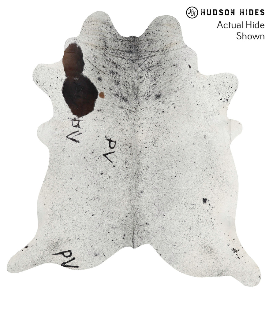 Salt and Pepper Black X-Large Brazilian Cowhide Rug 7'2"H x 6'8"W #68308 by Hudson Hides