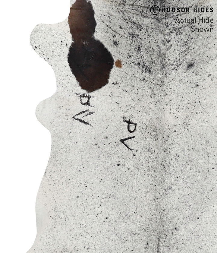 Salt and Pepper Black X-Large Brazilian Cowhide Rug 7'2"H x 6'8"W #68308 by Hudson Hides