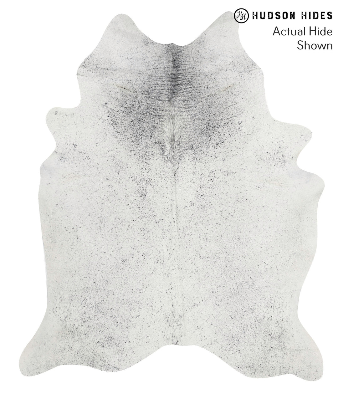 Salt and Pepper Black X-Large Brazilian Cowhide Rug 7'7"H x 6'4"W #684