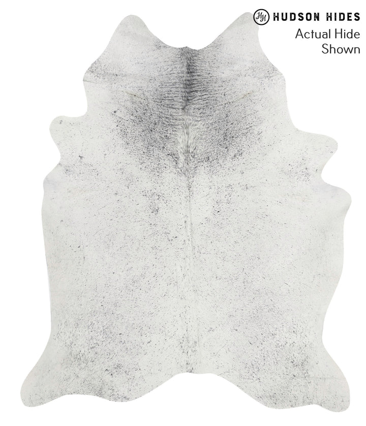 Salt and Pepper Black X-Large Brazilian Cowhide Rug 7'7"H x 6'4"W #68418 by Hudson Hides