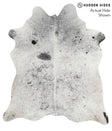 Salt and Pepper Black Large Brazilian Cowhide Rug 6'7"H x 5'9"W #68423 by Hudson Hides