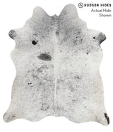 Salt and Pepper Black Large Brazilian Cowhide Rug 6'7"H x 5'9"W #68423 by Hudson Hides