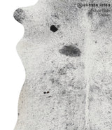 Salt and Pepper Black Large Brazilian Cowhide Rug 6'7"H x 5'9"W #68423 by Hudson Hides