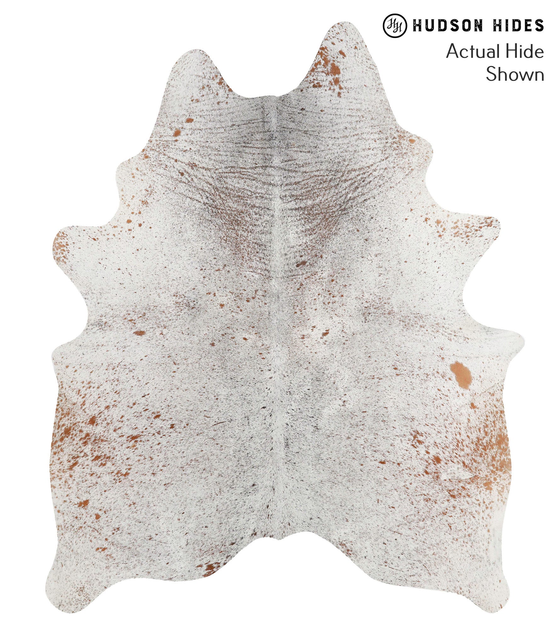 Salt and Pepper Brown Cowhide Rug #68469