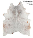 Salt and Pepper Brown X-Large Brazilian Cowhide Rug 7'1"H x 5'9"W #68469 by Hudson Hides