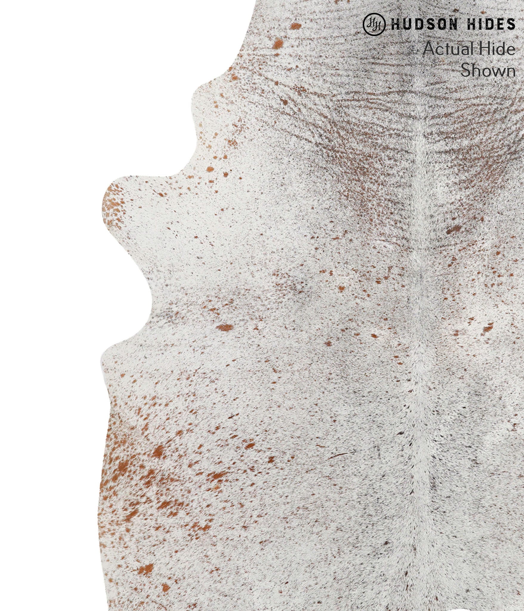 Salt and Pepper Brown Cowhide Rug #68469