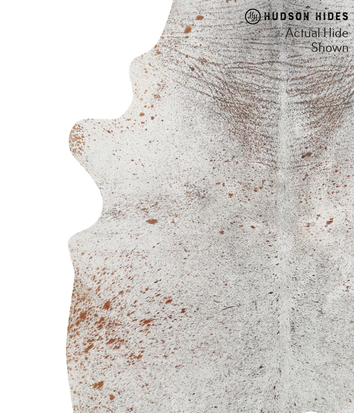 Salt and Pepper Brown Cowhide Rug #68469