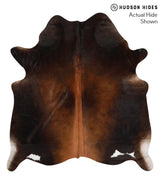Chocolate X-Large Brazilian Cowhide Rug 6'8"H x 6'1"W #68518 by Hudson Hides
