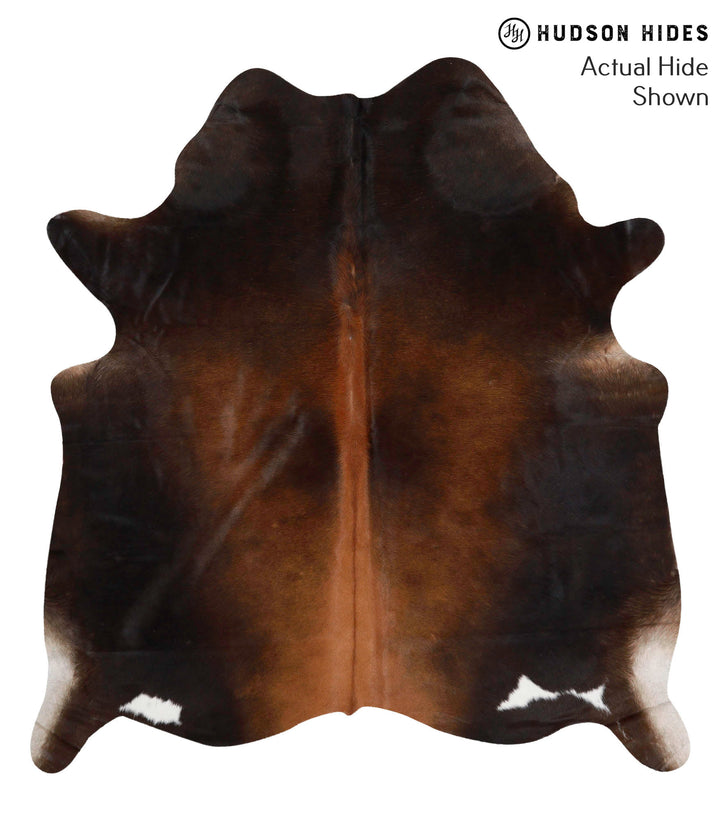 Chocolate X-Large Brazilian Cowhide Rug 6'8"H x 6'1"W #68518 by Hudson Hides