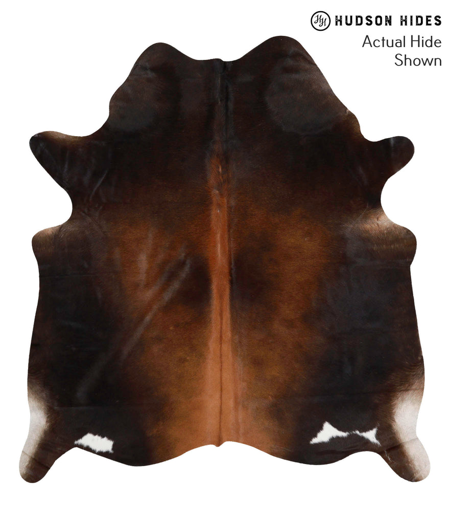 Chocolate X-Large Brazilian Cowhide Rug 6'8"H x 6'1"W #68518 by Hudson Hides