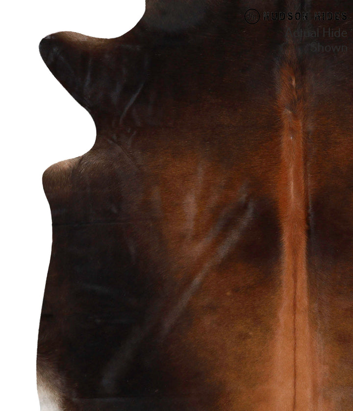 Chocolate X-Large Brazilian Cowhide Rug 6'8"H x 6'1"W #68518 by Hudson Hides