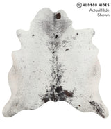 Salt and Pepper Black X-Large Brazilian Cowhide Rug 6'6"H x 6'2"W #68526 by Hudson Hides