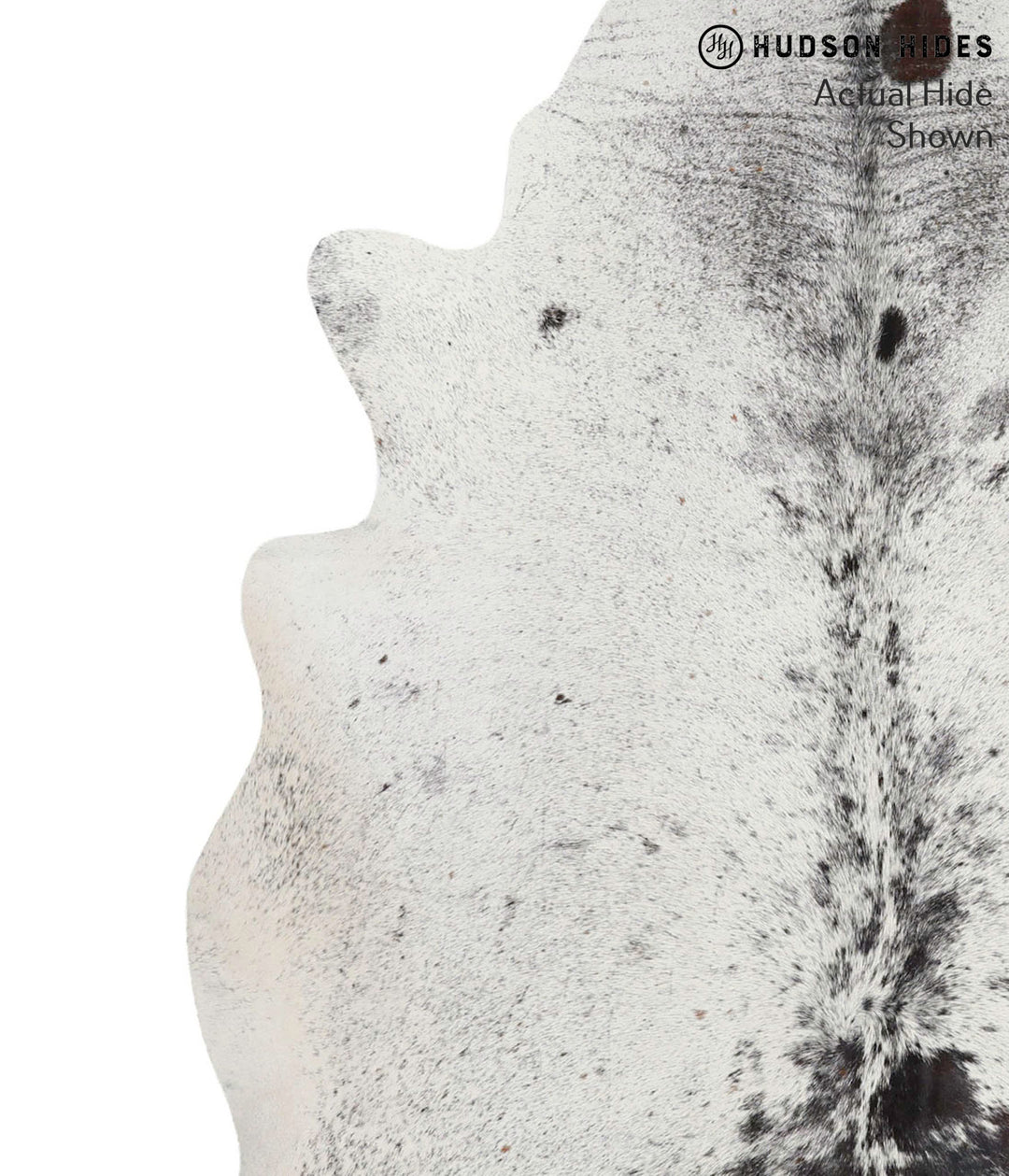 Salt and Pepper Black X-Large Brazilian Cowhide Rug 6'6"H x 6'2"W #685