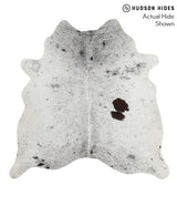 Salt and Pepper Black X-Large Brazilian Cowhide Rug 6'4"H x 6'3"W #68558 by Hudson Hides