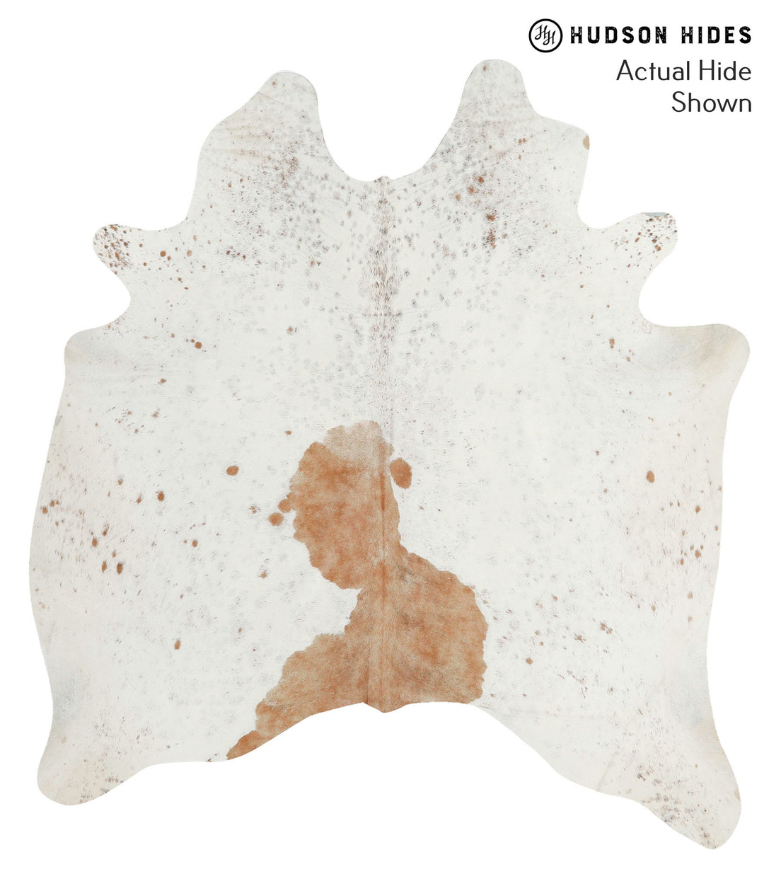 Salt and Pepper Brown X-Large Brazilian Cowhide Rug 6'8"H x 6'1"W #685