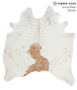 Salt and Pepper Brown X-Large Brazilian Cowhide Rug 6'8"H x 6'1"W #68594 by Hudson Hides