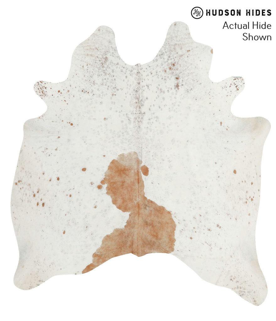 Salt and Pepper Brown X-Large Brazilian Cowhide Rug 6'8"H x 6'1"W #68594 by Hudson Hides