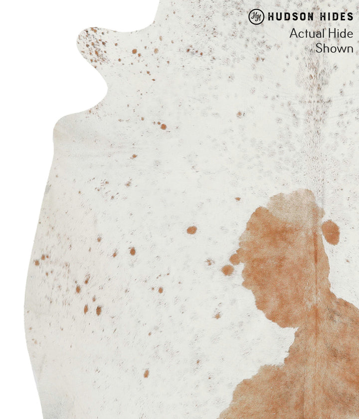 Salt and Pepper Brown X-Large Brazilian Cowhide Rug 6'8"H x 6'1"W #68594 by Hudson Hides