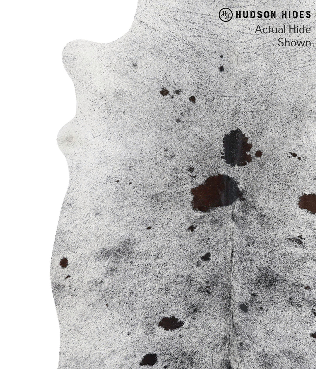 Salt and Pepper Black Large Brazilian Cowhide Rug 7'1"H x 5'6"W #68712