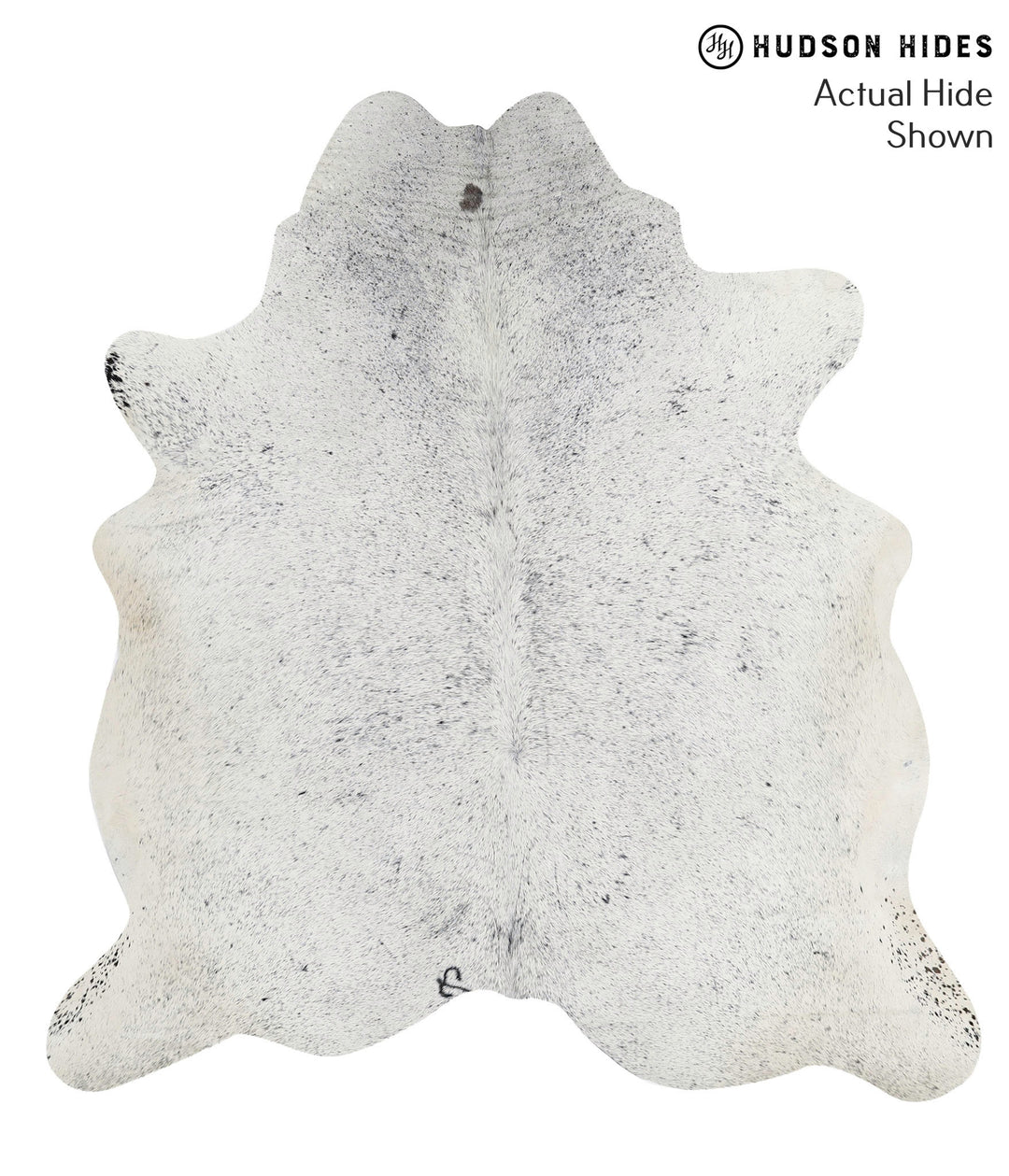 Salt and Pepper Black Large Brazilian Cowhide Rug 6'3"H x 5'9"W #68726